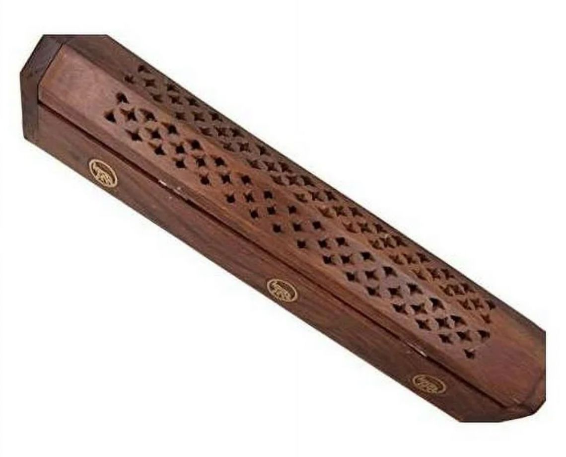 Incense Wood Holder Brass elephant 12” Secret Storage Burner Coffin free shipping